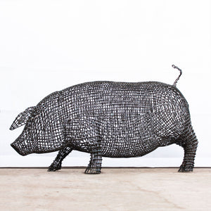 Metal Pig Sculpture (Medium) by Luigi Frosini - 100cm long