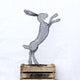 Metal Boxing Hare Sculpture by Luigi Frosini - 90cm tall