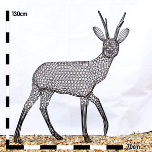 Metal Roe Deer Sculpture by Luigi Frosini - 130cm tall