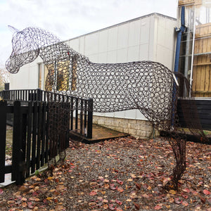 Metal Horse Sculpture by Luigi Frosini