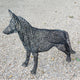 Metal German Shepherd Dog Sculpture by Luigi Frosini - 90cm tall