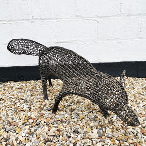Sculpture de renard en métal par Luigi Frosini - 55 cm de haut