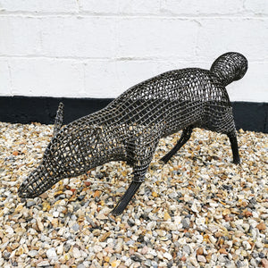 Metal Fox Sculpture by Luigi Frosini - 55cm tall