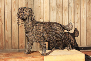 Metal Cavalier King Charles Spaniel Sculpture by Luigi Frosini