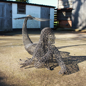 Metal Mermaid Sculpture by Luigi Frosini - 75cm tall